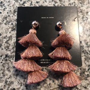 BaubleBar Rose Gold Tassle Earrings